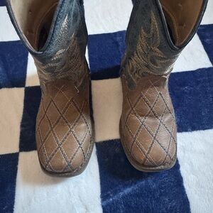 Roper Kids Boots in Brown and Blue